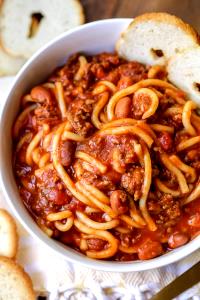 1 serving Chili Spaghetti (Regular)