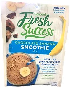 1 Serving Chocolate Banana Smoothie Mix, Prepared W/ Skim Milk