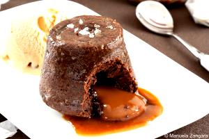 1 Serving Chocolate Caramel Volcano Cake