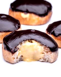 1 Serving Chocolate Iced Custard Filled Doughnut