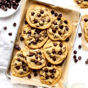 1 Serving Chocolate Chip Nut Squares Drizzled Classic Cookies