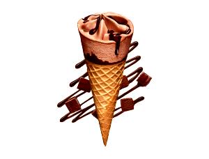 1 Serving Chocolate With Fudge Ice Cream Cone