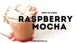 1 Serving Classic Mocha + Syrup With Whip - Large - Whole Milk (Rasberry Mocha Kiss)