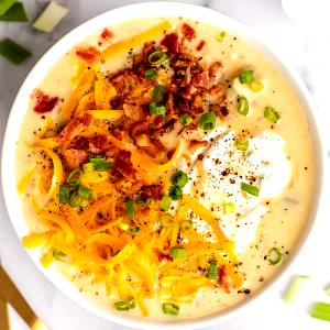 1 Serving Cream Of Potato Bacon-Soup