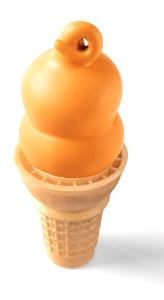 1 Serving Dipped Cone, Butterscotch - Large