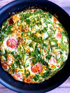 1 Serving Egg White Frittata With Fresh Vegetables - Special Request Fresh Fruit For A Side Dish