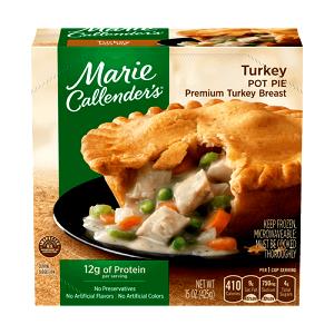 1 Serving Frozen Entree Turkey Pot Pie