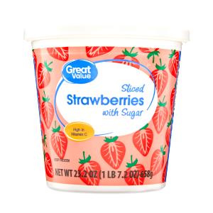 1 Serving Frozen Sliced Strawberries With Sugar Substitute