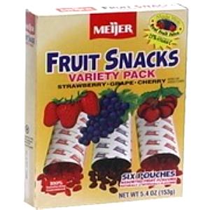 1 Serving Fruit Snacks (Strawberry/Grape/Cherry)