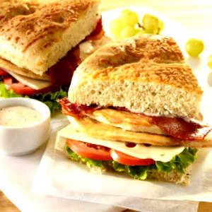 1 Serving Full Smokehouse Turkey On Focaccia Hot Panini