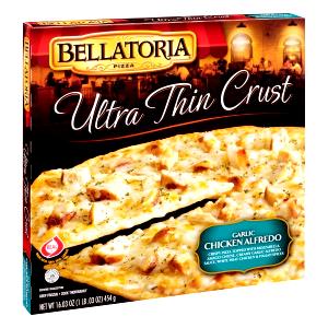 1 Serving Garlic Chicken Ultra Thin Crust Frozen Pizza