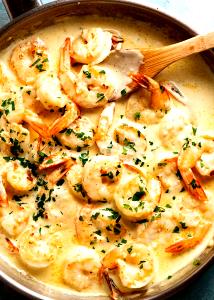 1 serving Garlic-Cream Shrimp & Scallops