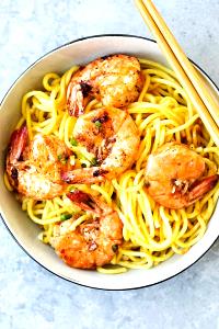 1 serving Garlic Noodles with Shrimp