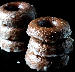 1 Serving Glazed Chocolate Cake Doughnut