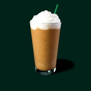 1 Serving Grande - Caffe Vanilla Frappuccino Blended Coffee - No Whip - Soy (CD) Milk