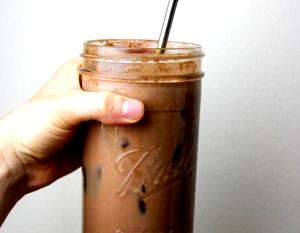 1 Serving Grande - Iced Caffe Mocha - No Whip - Soy (CD) Milk