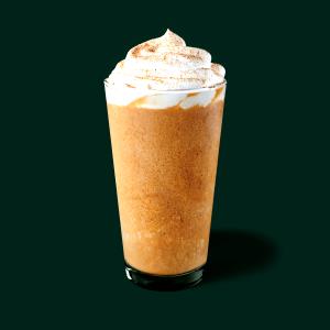 1 Serving Grande - Pumpkin Spice Frappuccino Blended Coffee - No Whip - Soy (CD) Milk