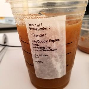 1 Serving Grande - Starbucks Doubleshot On Ice Beverage - Whole Milk