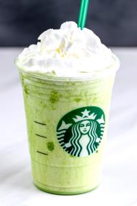 1 Serving Grande - Tazo Green Tea Frappuccino Blended Creme - No Whip - 2% Milk