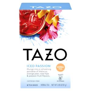 1 Serving Grande - Tazo Passion Shaken Iced Tea - Soy (US) Milk