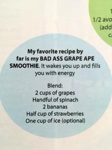 1 Serving Grape Ape Smoothie