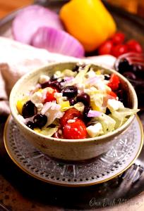 1 Serving Greek Salad - Special Request Less Feta Cheese And No Dressing