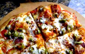 1 Serving Green Olives İn 1 Topping Large Pizza