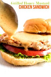 1 Serving Grilled Chicken Sandwich W/Honey Mustard Dressing