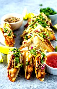 1 serving Grilled Chicken Wonton Tacos