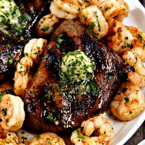 1 Serving Grilled Shrimp & Sirloin