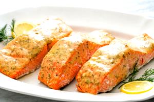 1 Serving Guiltless Honey-Mustard Salmon