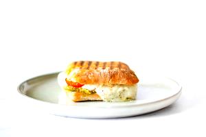 1 Serving Half Tomato & Mozzarella On Ciabatta Hot Panini