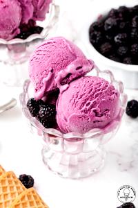 1 Serving Heavenly Creams Black Raspberry Supreme Ice Cream