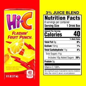 1 Serving Hi-C Fruit Punch 21 Oz