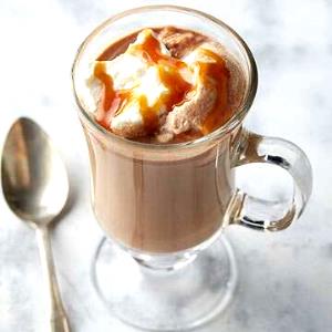 1 Serving Hot Latte, Caramel/Hazelnut Large