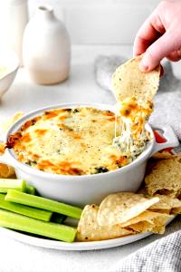 1 Serving Hot Spinach & Artichoke Dip W/ Chips