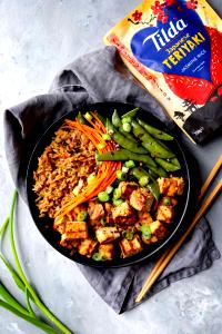 1 Serving Japanese Teriyaki Bowl With Brown Rice Vegetables & Tofu