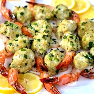 1 Serving Jumbo Shrimp Stuffed With Lump Crab