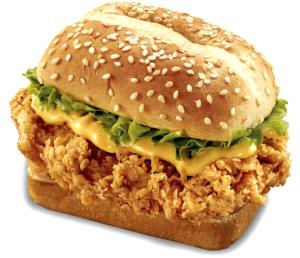 1 Serving KFC Snacker With Crispy Strip, Ultimate Cheese