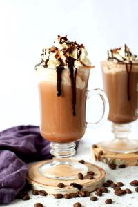 1 Serving Large Caffe Mocha With Sugar-Free Chocolate And Whip 20Oz., 8 Tbsp. Whip - Homogenized Milk