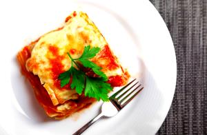 1 Serving Lasagna, Vegetable, Less Sodium