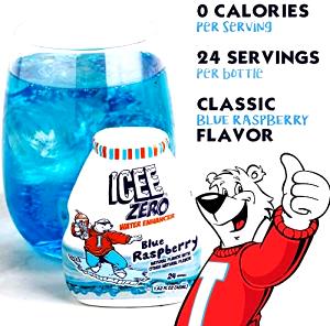 1 Serving Light Blue Raspberry Flavored Drink Concentrate