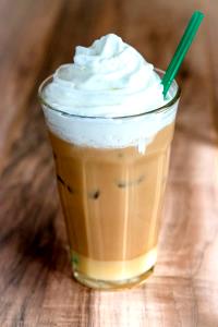 1 Serving Medium Iced White Mocha 16Oz., No Whip - Homogenized Milk