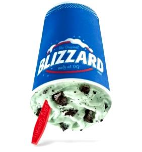 1 Serving Mint Oreo Blizzard - Large