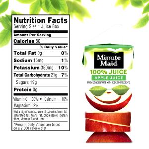 1 Serving Minute Maid Apple Juice Add-In - Small