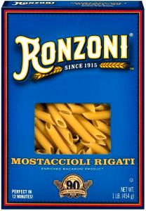 1 Serving Mostaccioli Rigati Pasta Noodles