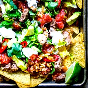 1 Serving Nachos Charbroiled Steak