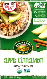 1 Serving Non-Dairy Hot Cereal - Organic Apple Cinnamon