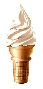 1 Serving NSA Fat Free Peach Soft Serve - Extra Large