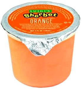 1 Serving Orange Sherbet - 4 Oz Scoop